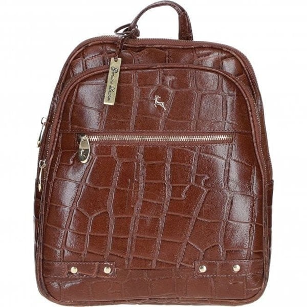 'Camilla' Real Leather Backpack: 52235