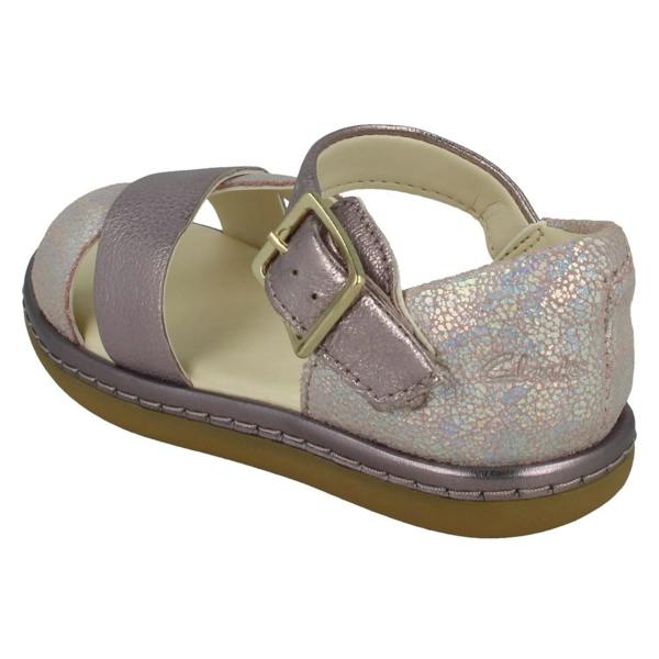 Clarks Girls Clarks Cross Detailed Sandals Skylark Pure T