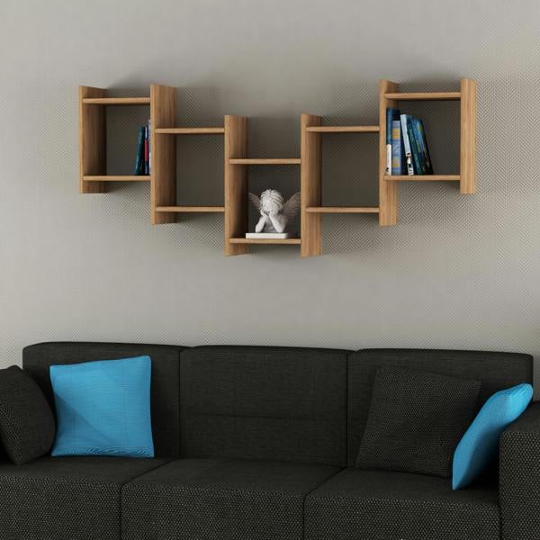 Decortie Bat Modern Floating Shelf Multipurpose Wall Unit H 64cm