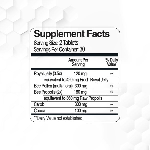 BEE&YOU Royal Jelly Propolis Bee Pollen Chewable Tablets