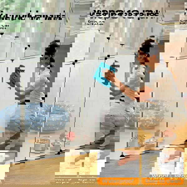 Skylos Small Animal Playpen DIY Plastic Pet Fence for Rabbit Hamster Puppy Guinea Run