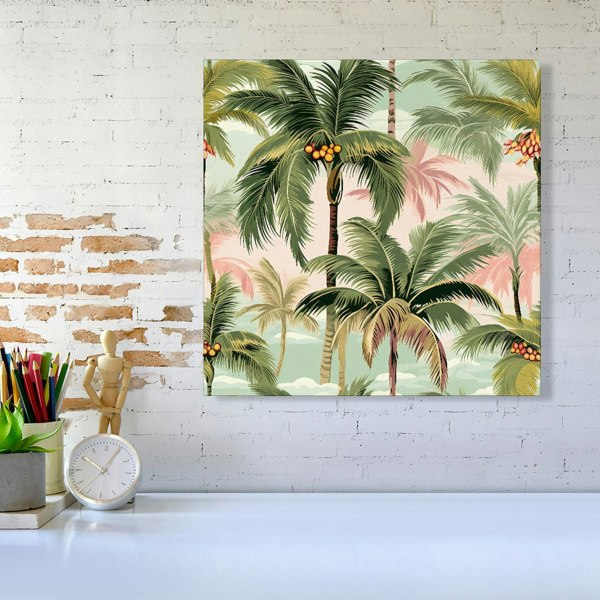 Warren Reed Palm Trees Pattern Canvas