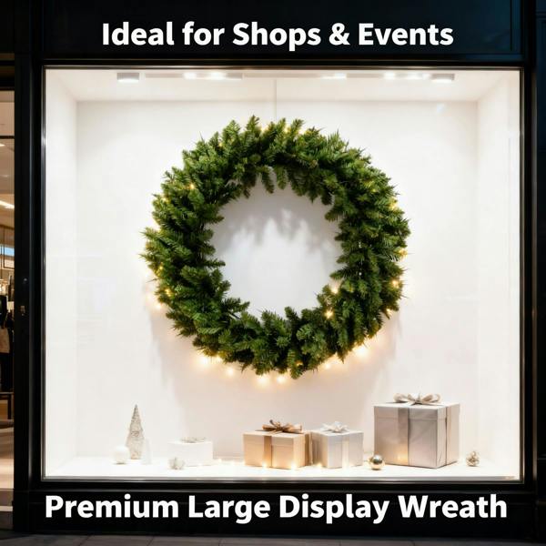 80cm Artificial Christmas Wreath in Green PVC with 380 Pencil Point Tips for Door Decor image 9