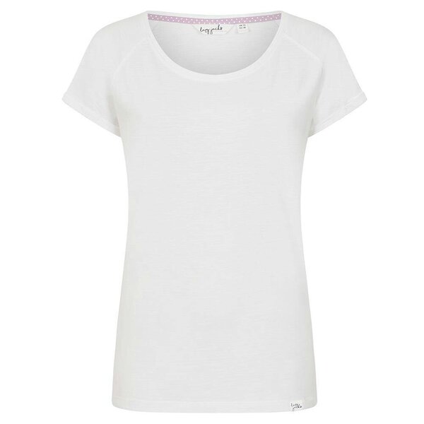 Lazy Jacks LJ163 - Ladies Roll Sleeve Tee - White - White