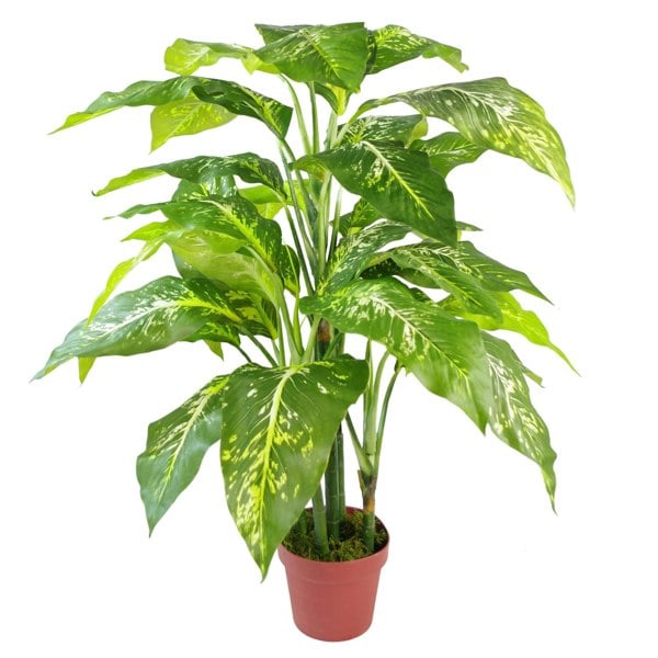 Leaf 100cm Large Fox's Aglaonema (Spotted Evergreen) Tree Artificial Plant