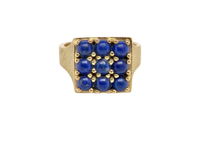 An unusual lapis lazuli  ring