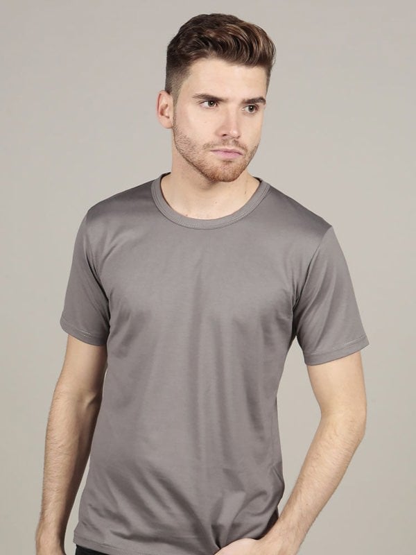 Short Sleeve Crew Neck - Grey