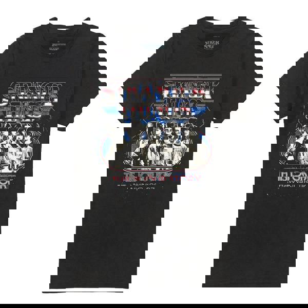 Stranger Things Unisex Adult Thunder Group Retro T-Shirt - Black