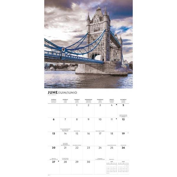 London Lux Calendar 2027, Wall Calendars, Month To View, Travel, Gift