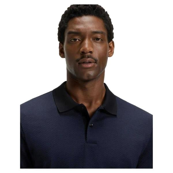 Boss Mens Regular Polo Shirt - Dark Blue - 