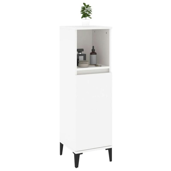 Berkfield Bathroom Cabinet White 30x30x100 cm Engineered Wood
