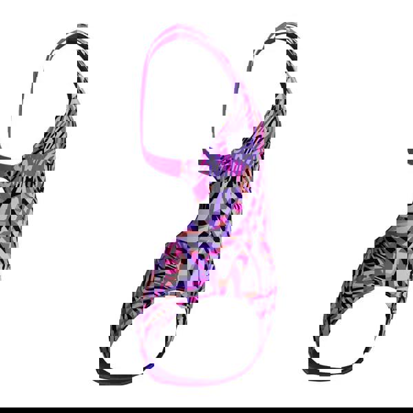 Speedo girls digital allover leaderback swimsuit in pink purple black