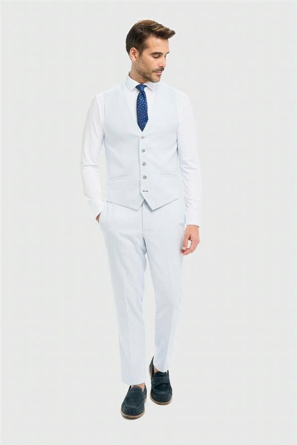 House of Cavani Tropez Sky Waistcoat