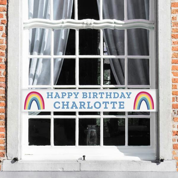 Personalised Rainbow Banner - lifestyle shot