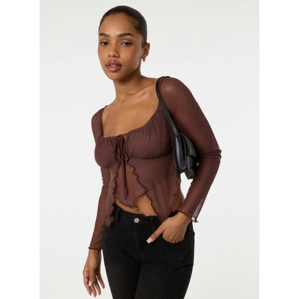 Pink Vanilla Long Sleeve Butterfly Top