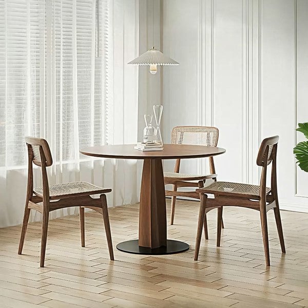 Seraphina Round Dining Table, Solid Wood-Weilai Concept-Weilai Concept