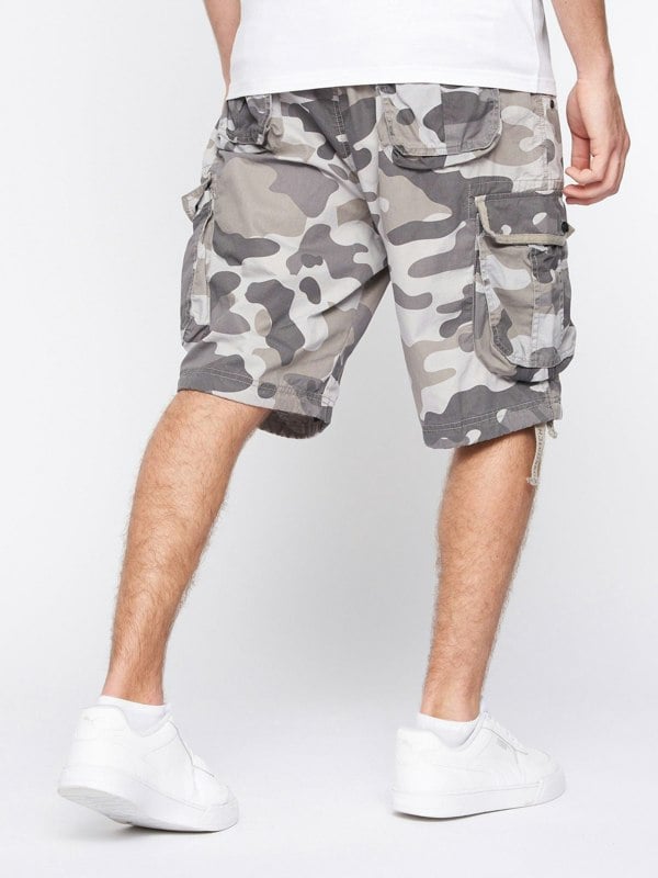 Crosshatch Jimster Shorts Charcoal Camo