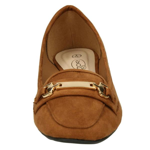 Spot On Ladies Spot On Saddle Vamp Loafers