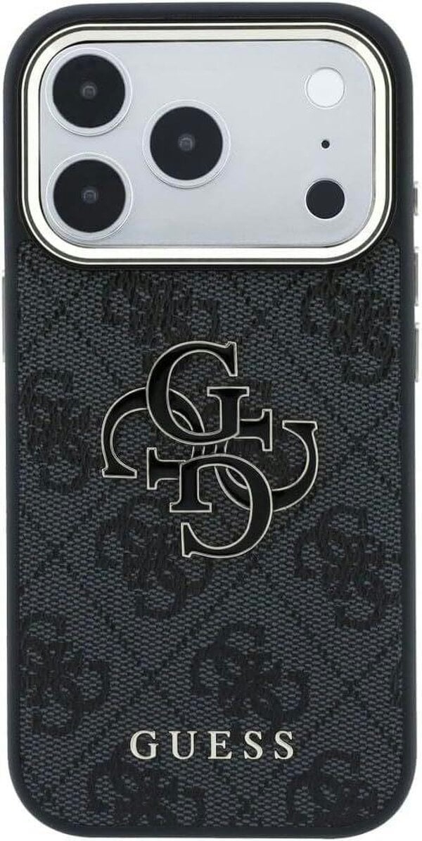 Guess 4G & Big Resin Logo Case for iPhone 17/18 Pro Max 6.9" Black - GUHCP18X6P4SRMLK