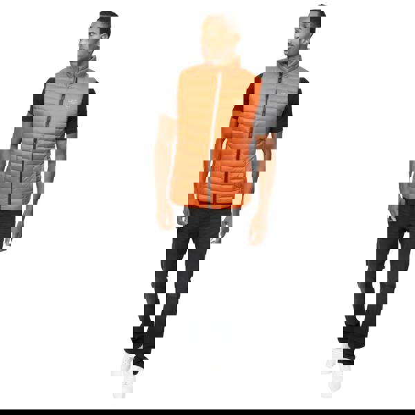 Crosshatch Mens Gattering MVE Quilted Gilet - Orange - 