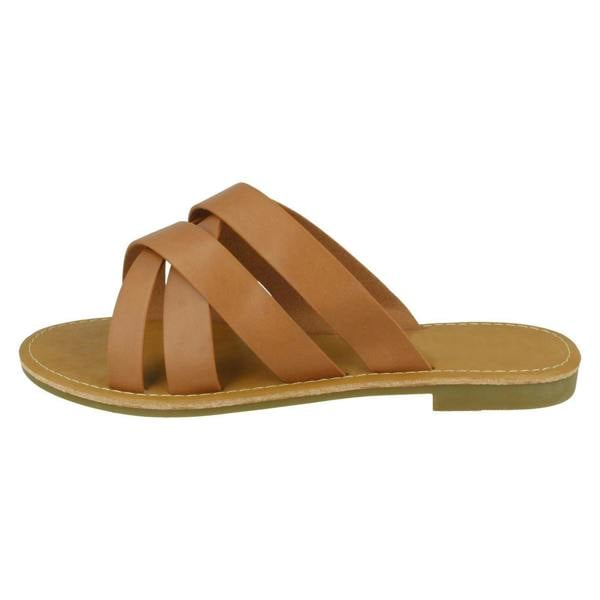 Savannah Ladies Savannah Wide Fitting Flat Strappy Mules F00387