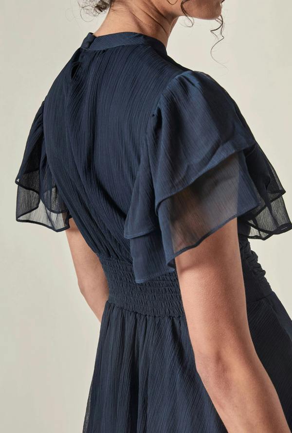James Lakeland Tiered Ruffle Maxi Dress – Navy