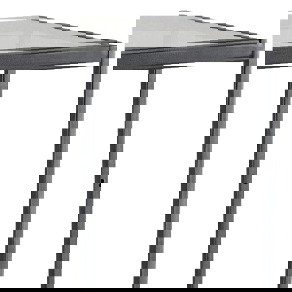 Furniture To Go Seaford Narrow Black Metal Bookcase with 3 Glass Shelves