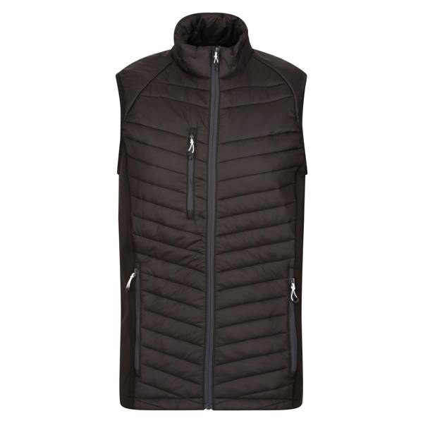 Regatta Professional Mens Quilted Hybrid Gilet - Black/Seal Grey - 
