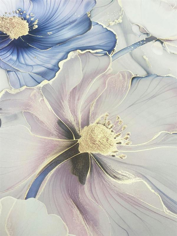 Bliss Floral Pink & Gold Wallpaper