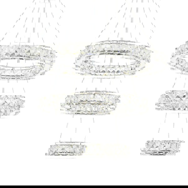 Pendant White LED Crystal Chandelier 2/3 Ring Design Ceiling Light Lighting Lamp-Non-Dimmable Pendant Living and Home