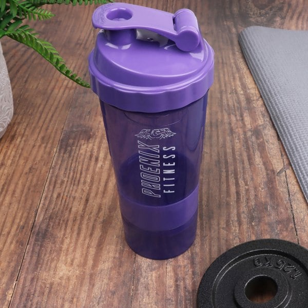Phoenix Fitness Purple Compartment Protein Shaker
