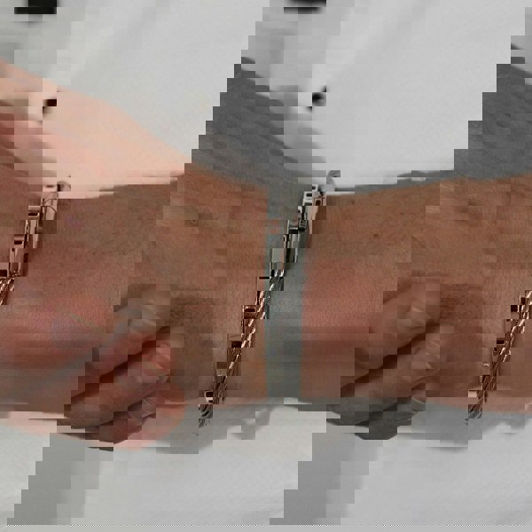 Say It With Men's Stone Bangle - Stainless Steel