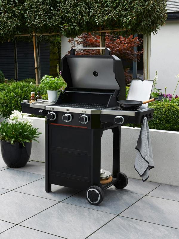 Norfolk Grills Atlas 3-Burner with Side Burner Grill & Bundle