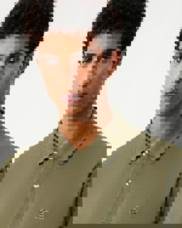 Lacoste Classic Fit L.12.12 Mens Short Sleeve Polo Shirt - Khaki BMY - CHO - Designer Mens Short Sleeve Polo Shirts