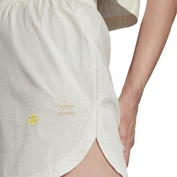 Adidas Womens/Ladies Logo Sweat Shorts - White - 
