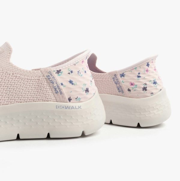Skechers GO WALK FLEX - SUNSET ROSE Womens Trainers Light Pink