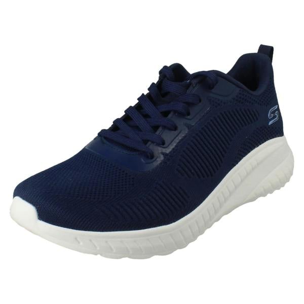 Skechers Ladies Skechers Bobs Memory Foam Vegan Trainers 117209 Face Off