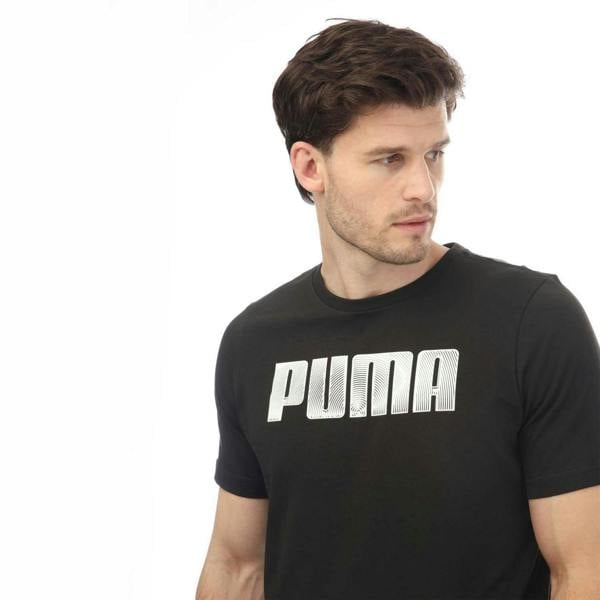 Puma Mens Sportstyle Cotton Blend T-Shirt - Black - 