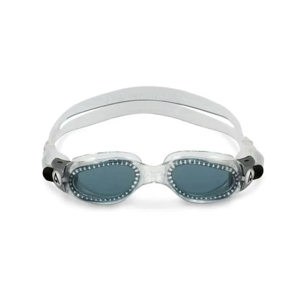 Clear Aquasphere Kaiman Small Fit tinted lens goggles with black accents