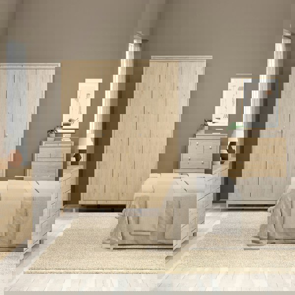 Furniture To Go Madrid Wardrobe with 3 Doors in Jackson Hickory Oak