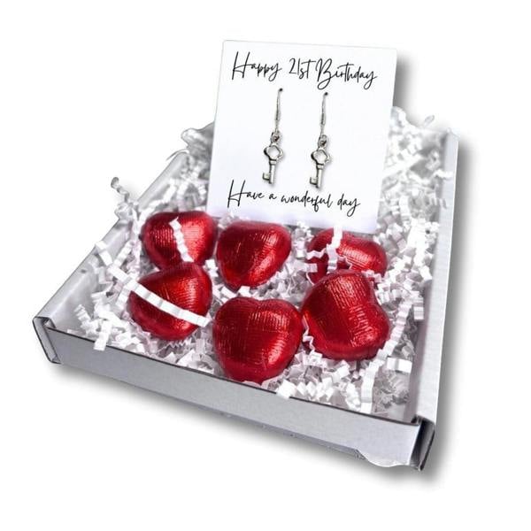 Aye Do Gifts Happy 21st Birthday Earrings Mini Gift Hamper