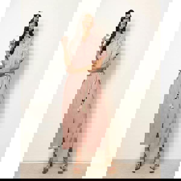 Blue Vanilla Floral Cutwork Embroidery Dress