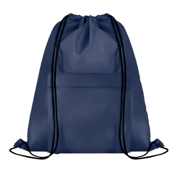 MidOcean Pocket Shoop Polyester Drawstring Bag - Blue - 