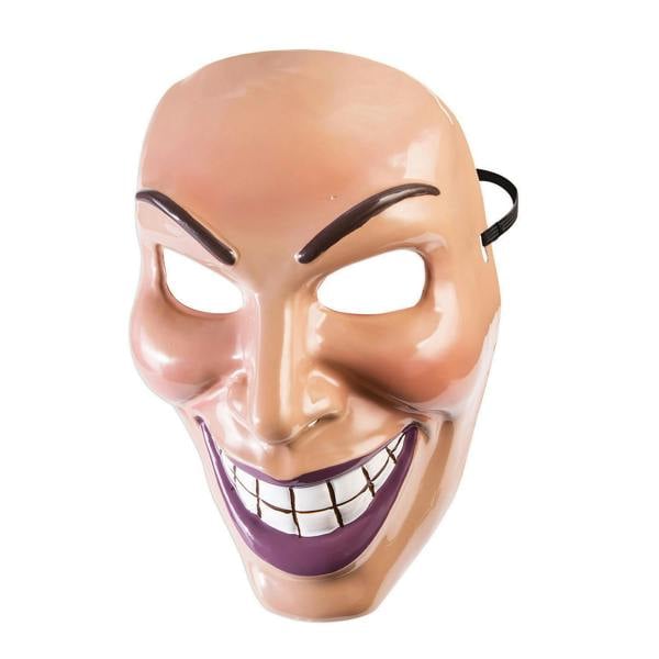 Bristol Novelty Unisex Adults Male Evil Grin Mask - Beige/Purple - 