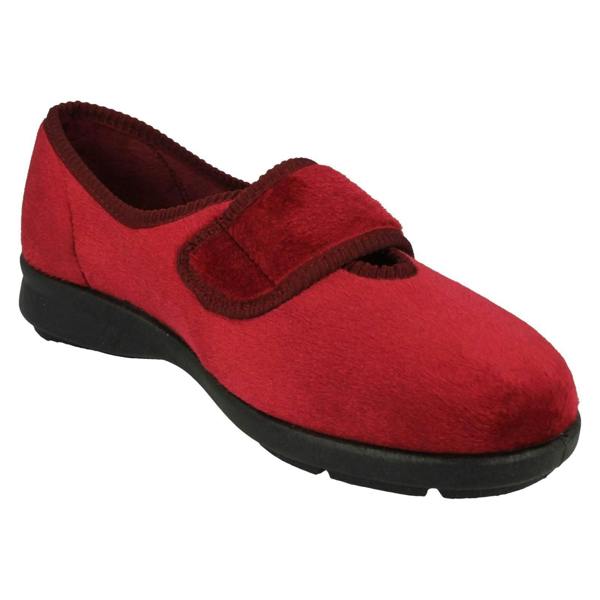 DB Shoes Ladies DB Shoes 2V Fitting Strap Fastening Slippers Caroline 2