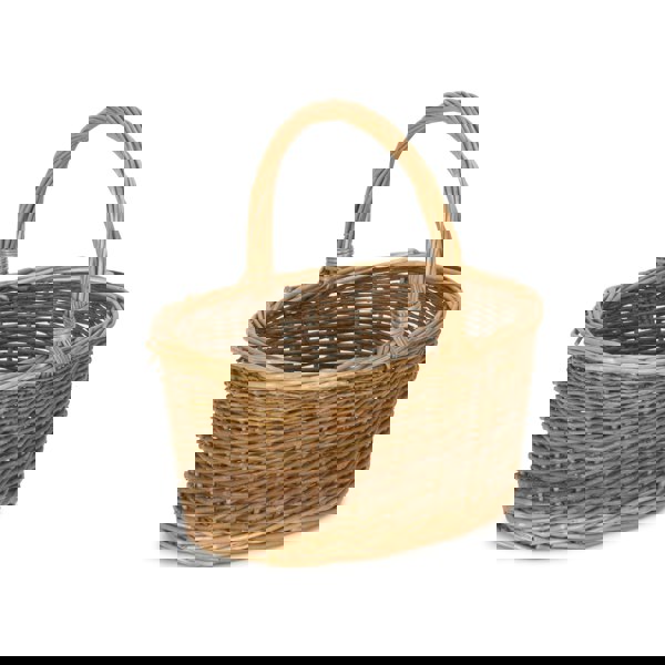 Country Oval Wicker Shopping Basket