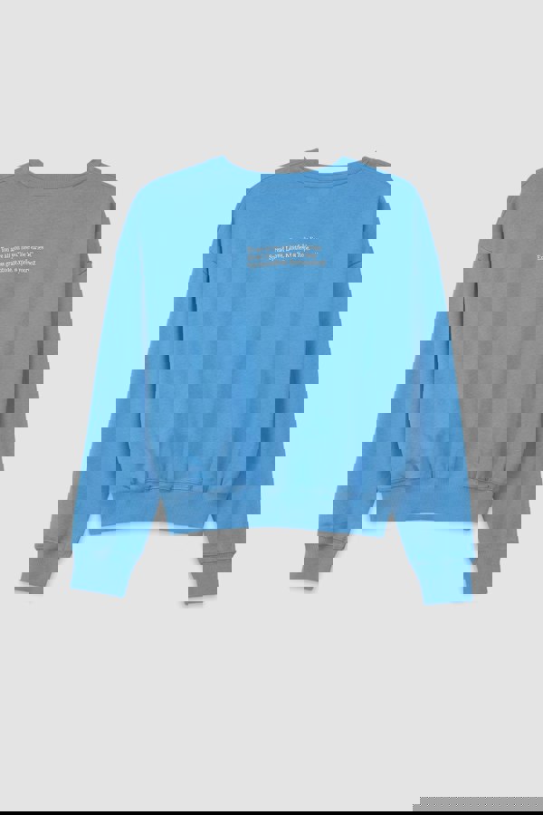 ENORSIA Ribbed Hem Cropped Sweatshirt