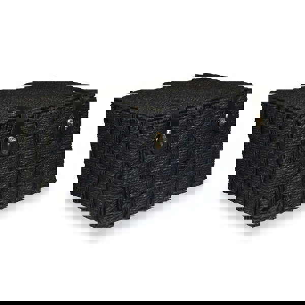Twisted Black Paper Rope Basket