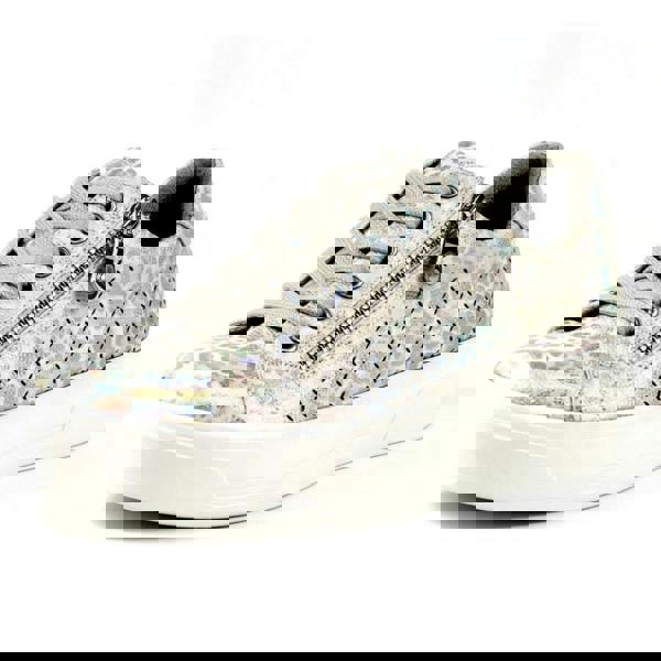 Lunar Womens/Ladies Charm Leopard Print Trainers - White