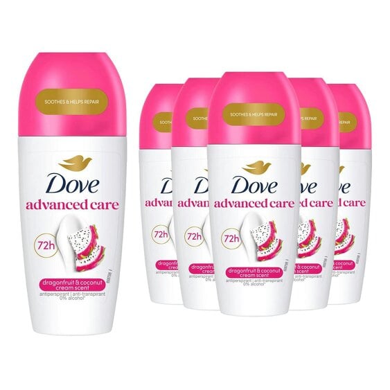 Dove Go Fresh Roll On Anti-Perspirant - Dragon Fruit 72H Protection, 6x50ml